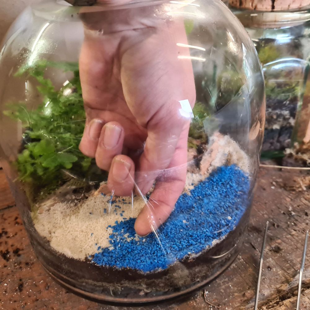 Blue Terrarium Sand - Flower and Twig Nursery