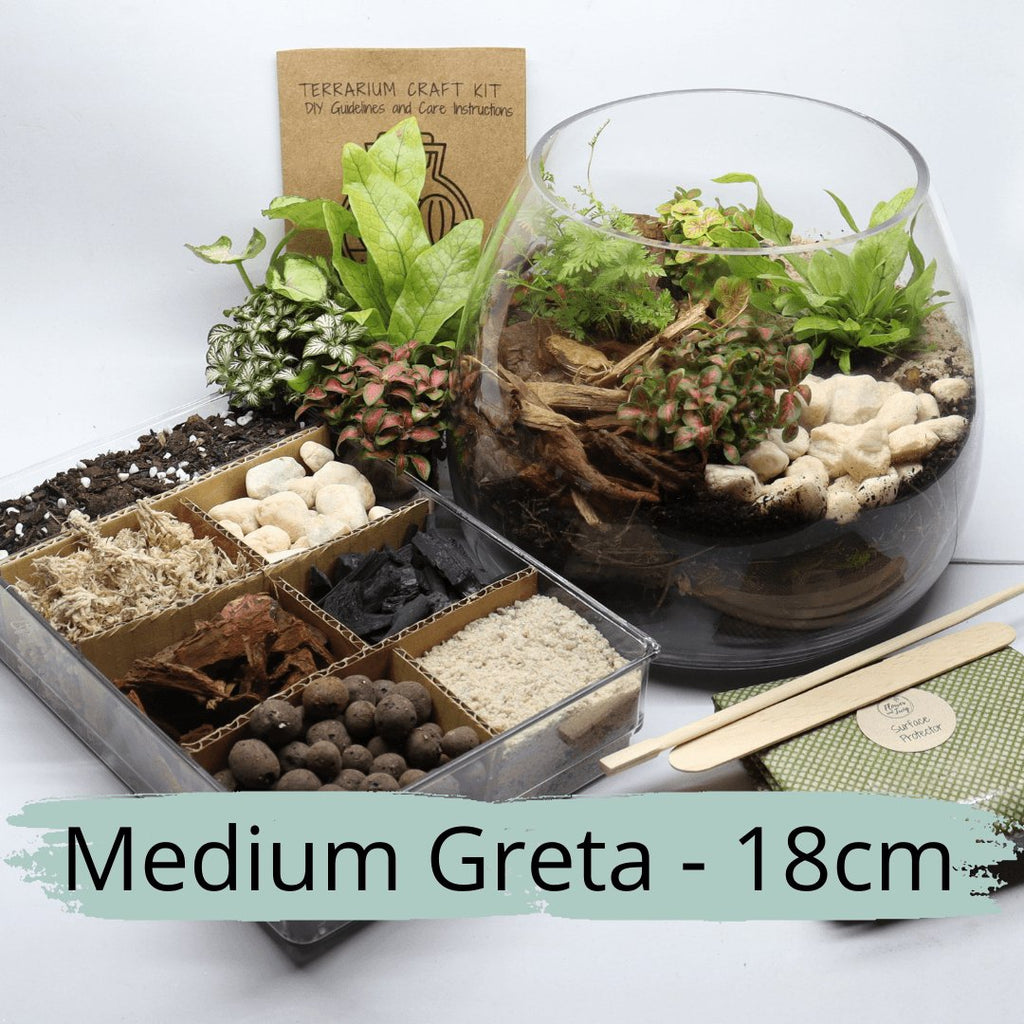 Greta Forest DIY Terrarium Kit - 3 Sizes Available - Flower and Twig Nursery