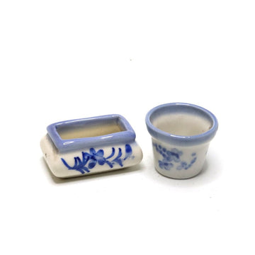 Mini Ceramic Glazed Pots - Flower and Twig Nursery