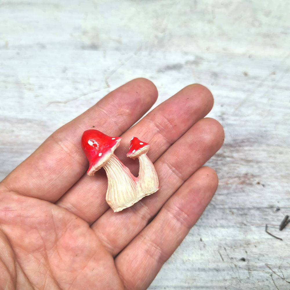 Red Mushroom Pair - Flower and Twig Nursery